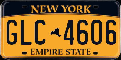 NY license plate GLC4606