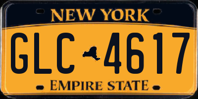 NY license plate GLC4617