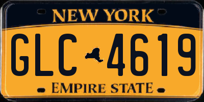 NY license plate GLC4619
