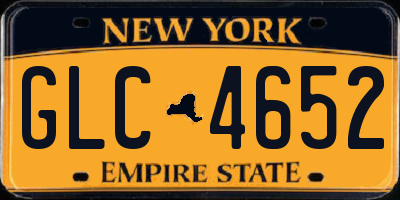 NY license plate GLC4652