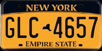 NY license plate GLC4657