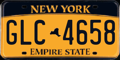 NY license plate GLC4658