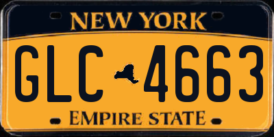 NY license plate GLC4663