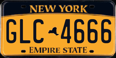 NY license plate GLC4666