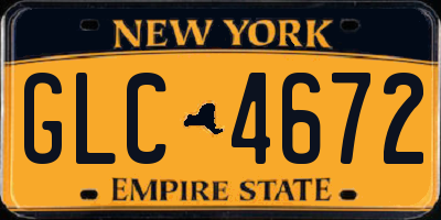NY license plate GLC4672