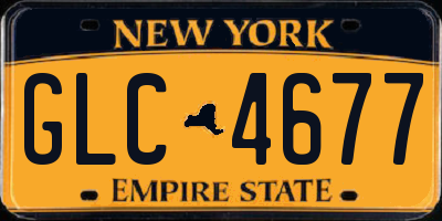 NY license plate GLC4677