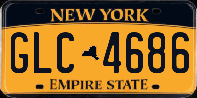 NY license plate GLC4686