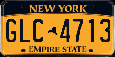 NY license plate GLC4713