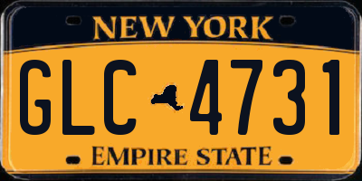 NY license plate GLC4731