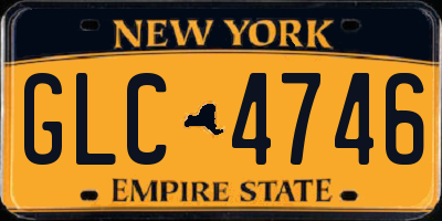 NY license plate GLC4746