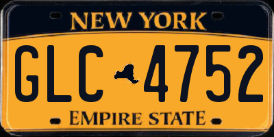 NY license plate GLC4752