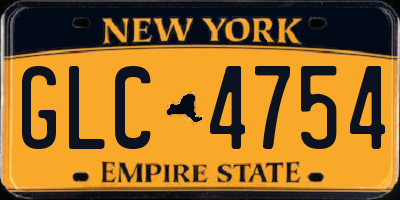 NY license plate GLC4754
