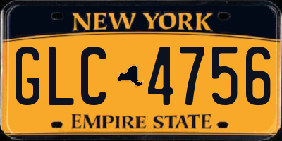 NY license plate GLC4756
