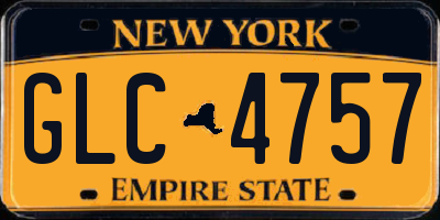 NY license plate GLC4757