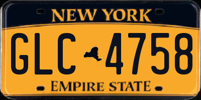 NY license plate GLC4758