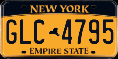 NY license plate GLC4795