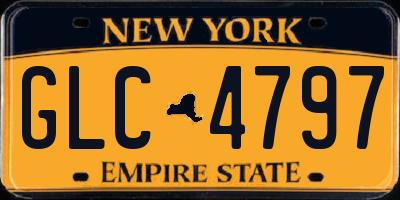 NY license plate GLC4797
