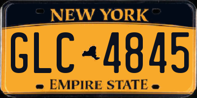 NY license plate GLC4845