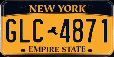 NY license plate GLC4871