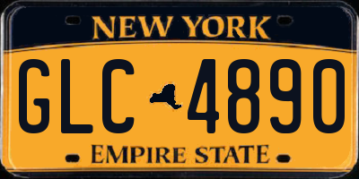 NY license plate GLC4890