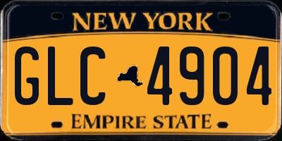 NY license plate GLC4904
