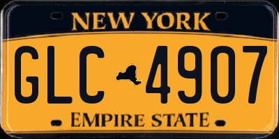 NY license plate GLC4907