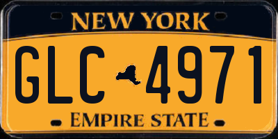 NY license plate GLC4971