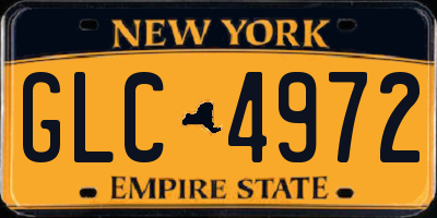 NY license plate GLC4972