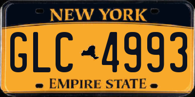 NY license plate GLC4993
