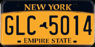 NY license plate GLC5014