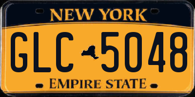 NY license plate GLC5048