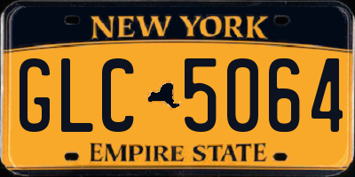 NY license plate GLC5064
