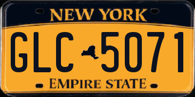 NY license plate GLC5071
