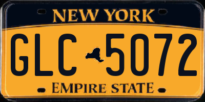 NY license plate GLC5072