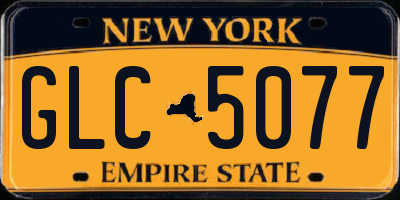 NY license plate GLC5077