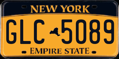 NY license plate GLC5089