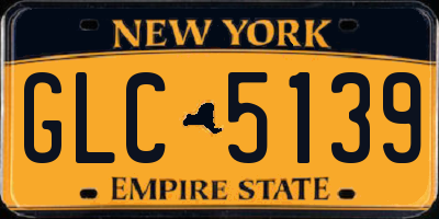 NY license plate GLC5139