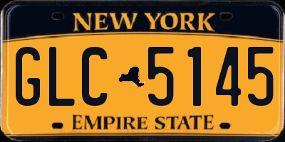NY license plate GLC5145