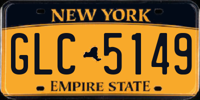 NY license plate GLC5149