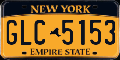 NY license plate GLC5153