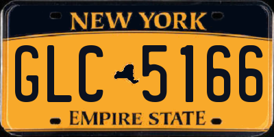 NY license plate GLC5166