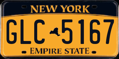NY license plate GLC5167