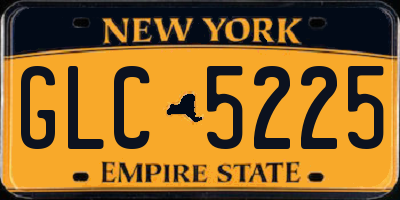 NY license plate GLC5225