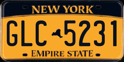NY license plate GLC5231