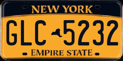 NY license plate GLC5232