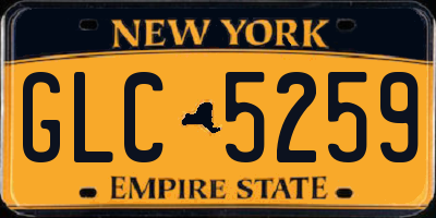 NY license plate GLC5259