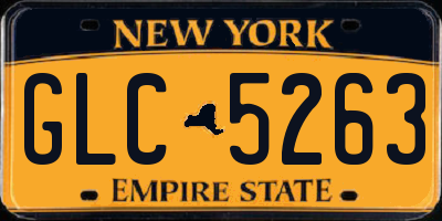 NY license plate GLC5263