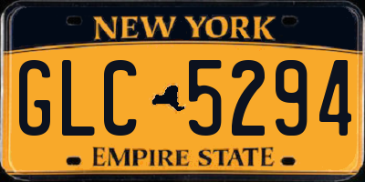 NY license plate GLC5294