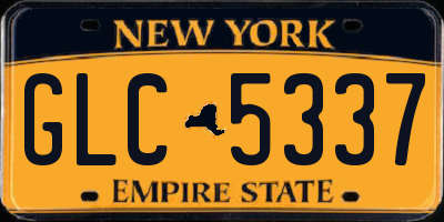 NY license plate GLC5337