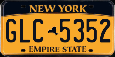 NY license plate GLC5352